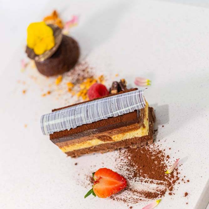 Triple chocolate mousse