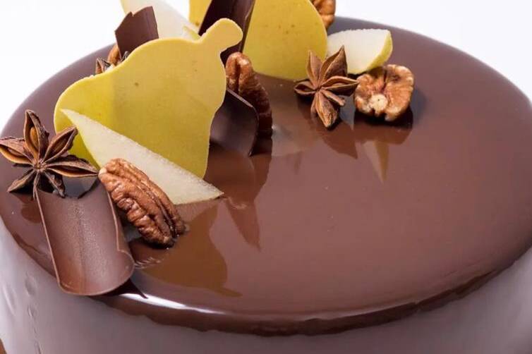 Coffee and chocolate caramel cake